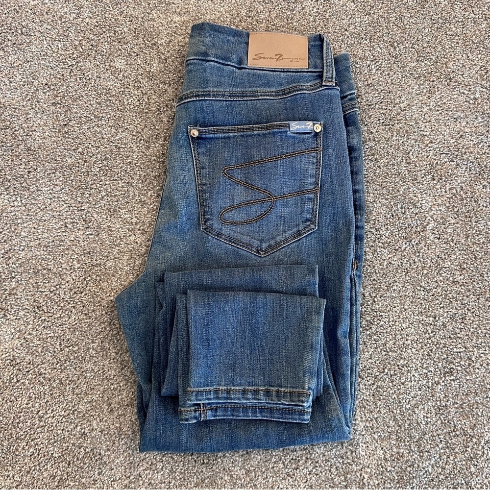 Seven7 Tummy Less High Rise Skinny Jeans Pants Women’s Size 6 MY1975DE24 Oxford